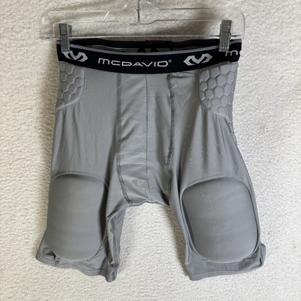 McDavid Padded Compression Shorts Mens Medium Gray Football Sports